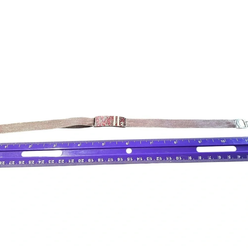 Dior Trotter  Red and Silver Choker